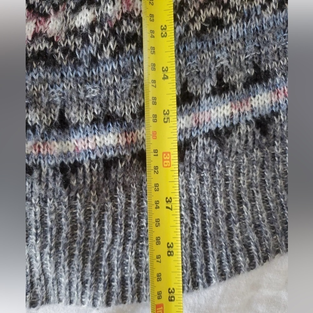 👚 Bethany Mota Acrylic Multicolored Black, Gray, Pink Long Cardigan size Medium - Picture 8 of 11
